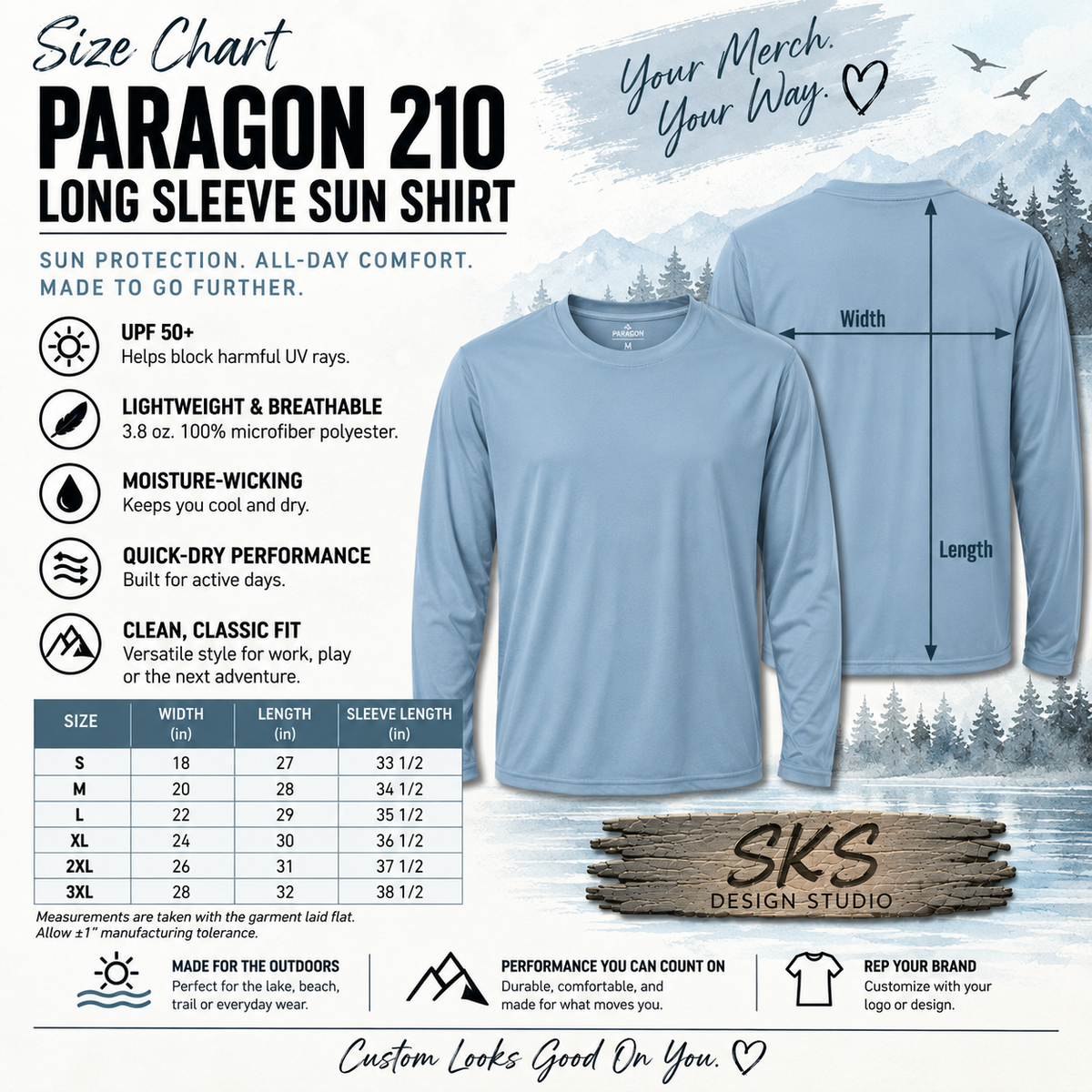 CUSTOM LOGO | Long Sleeve Sun Shirt [PARAGON]
