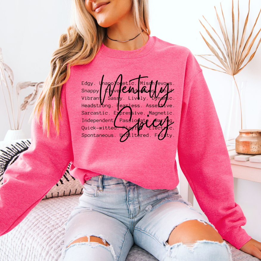Mentally Spicy | Unisex Crewneck Sweatshirt