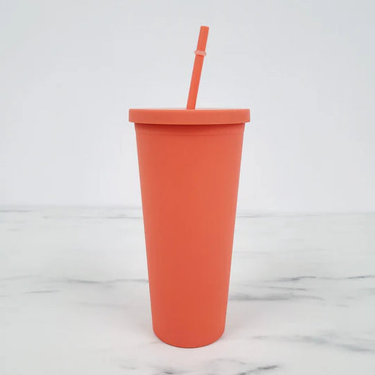 Peach 24oz Matte Acrylic Tumbler