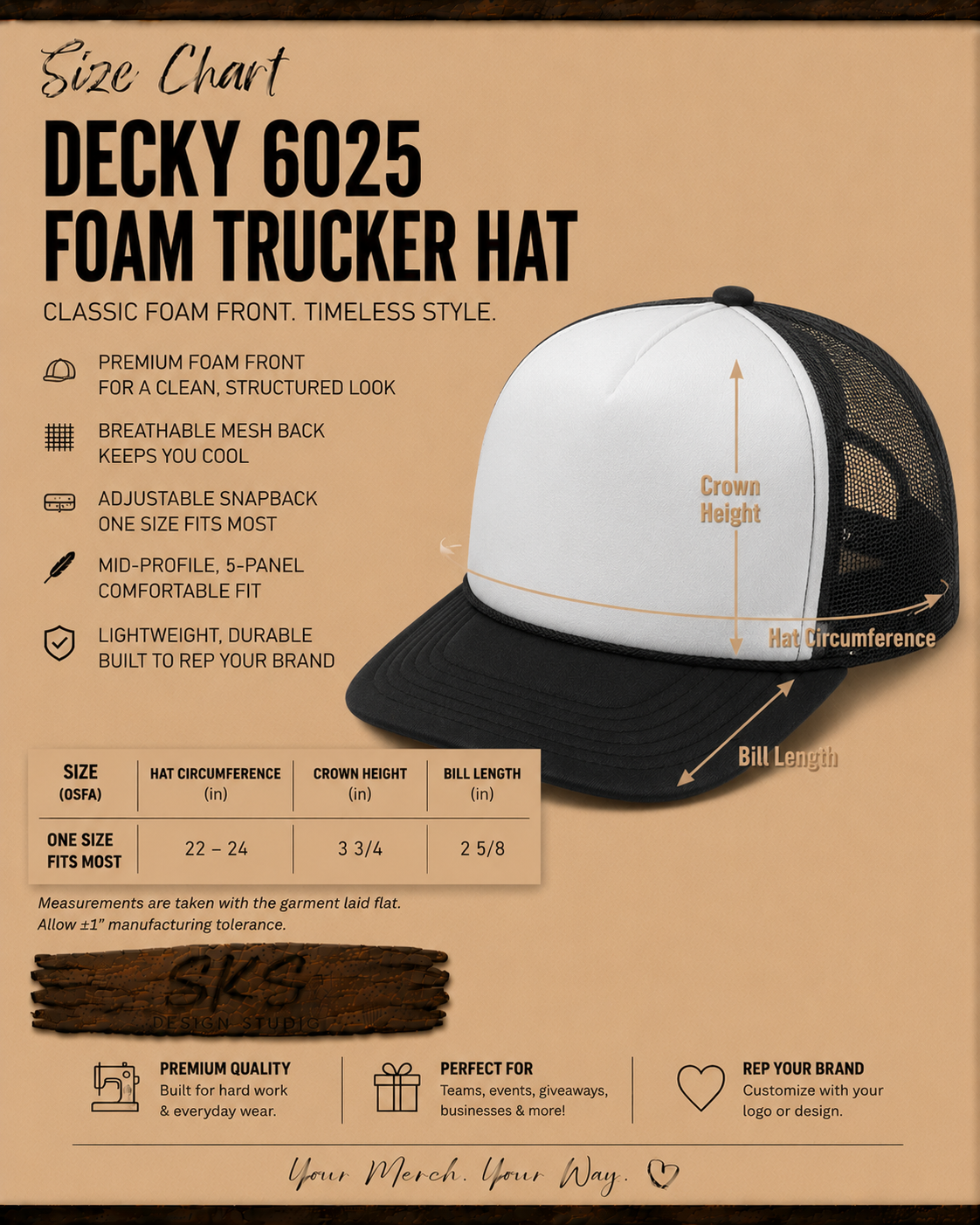 CUSTOM LOGO | Trucker Hat [DECKY]