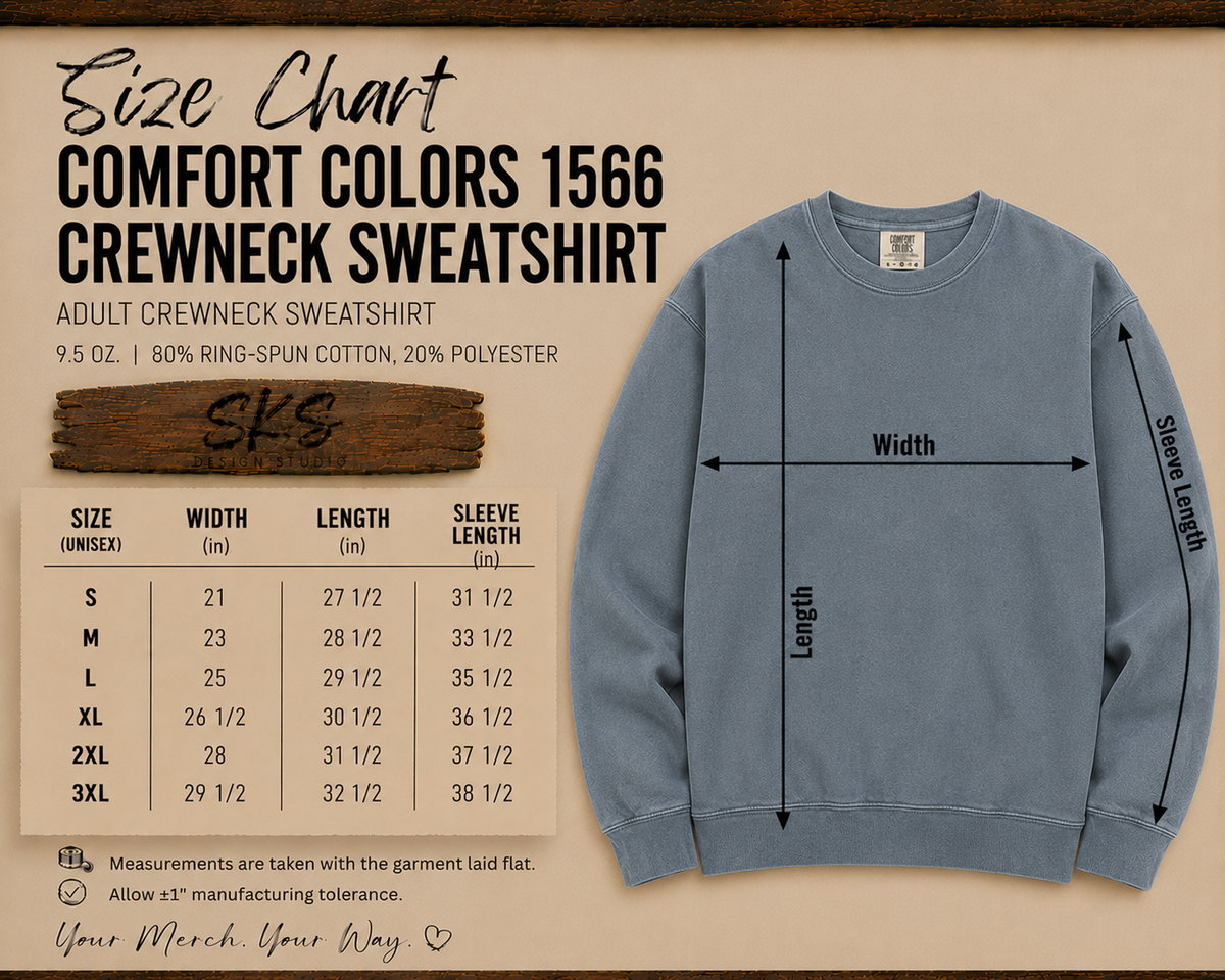 CUSTOM LOGO | Unisex Crewneck Sweatshirt [COMFORT COLORS]
