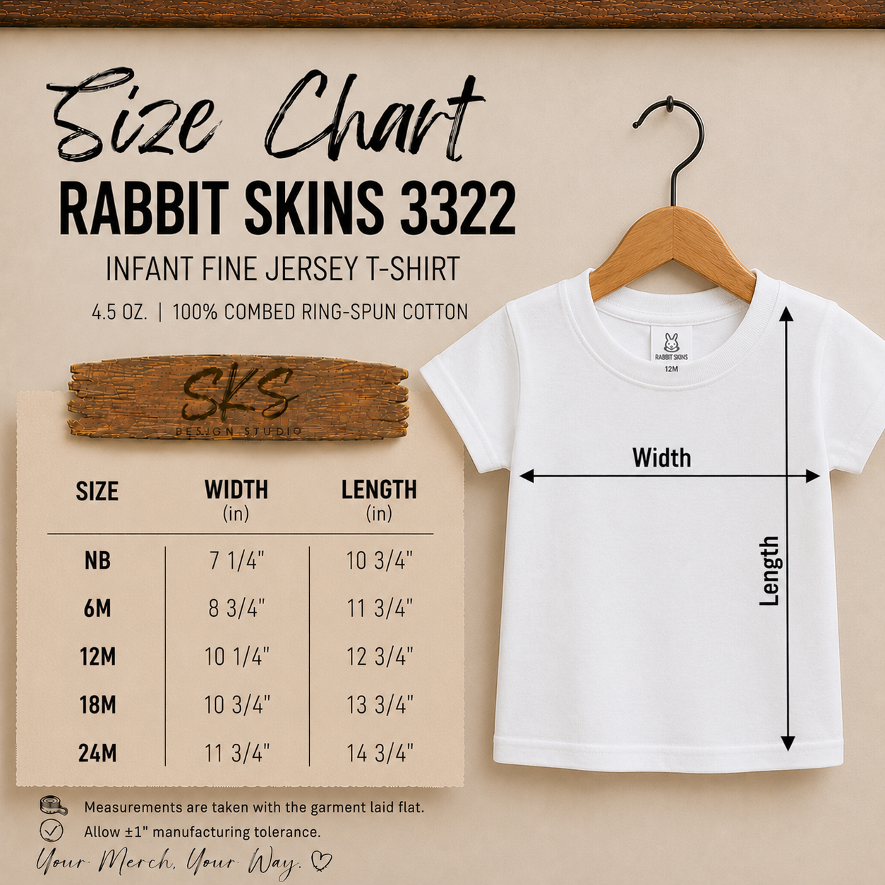 CUSTOM LOGO | Infant T-Shirt [RABBIT SKINS]