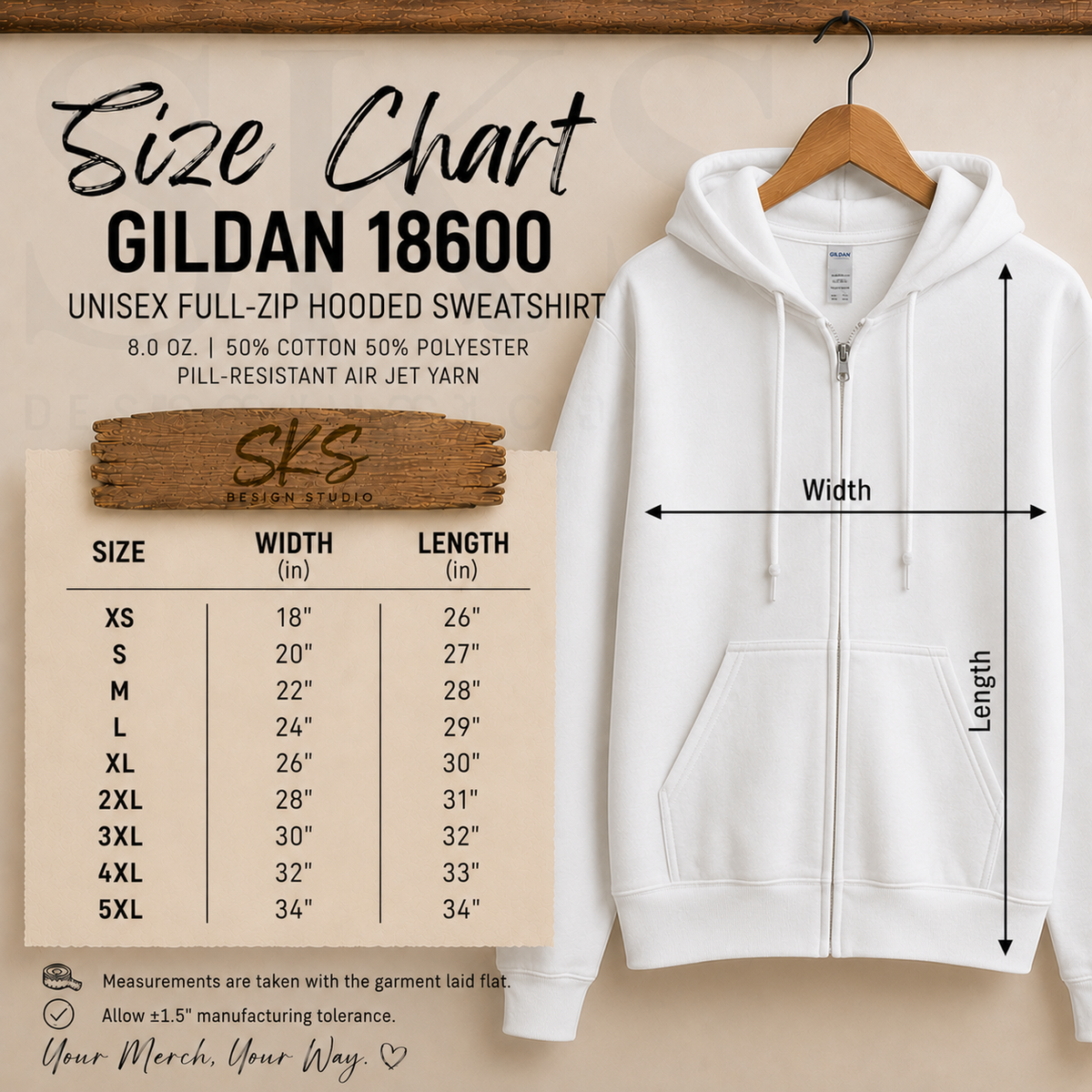 CUSTOM LOGO | Unisex Zip Up Hoodie [GILDAN]